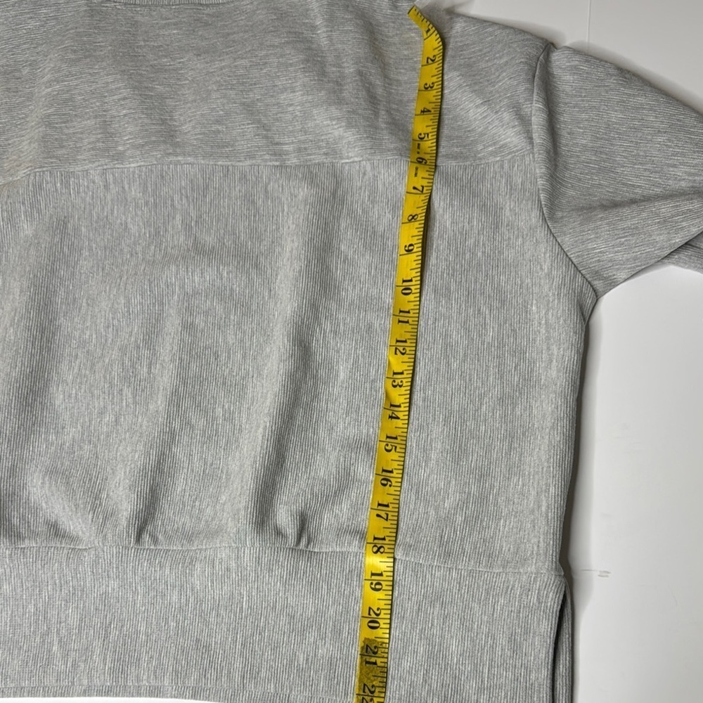Anrabess oversize gray gold Half-Zip rayon/polyester/spandex top XL - Picture 6 of 6